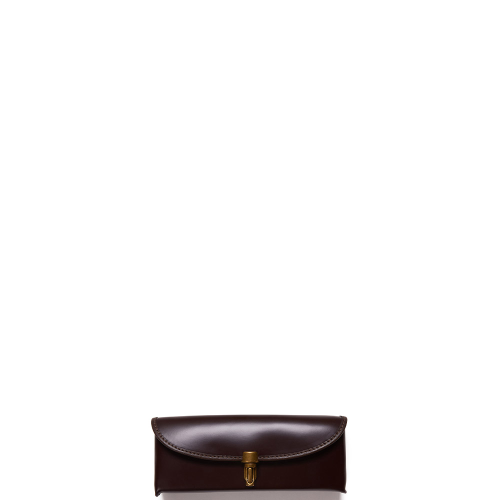 Audrey Large Glasses Case | Leather Glasses Case | Brown