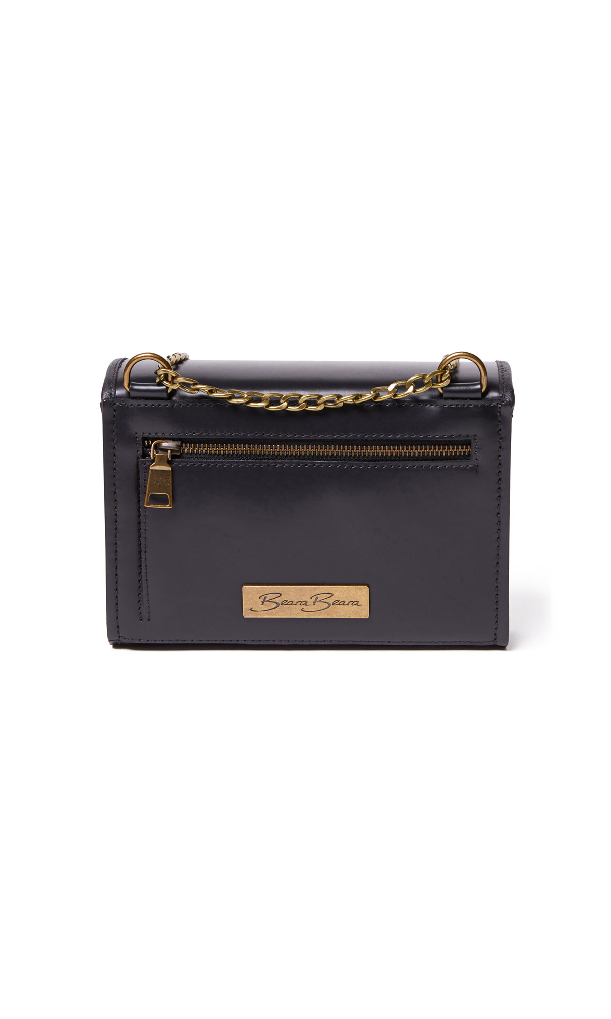 Ishie | Collaboration Handbag with Pin-Clip Closure | Black