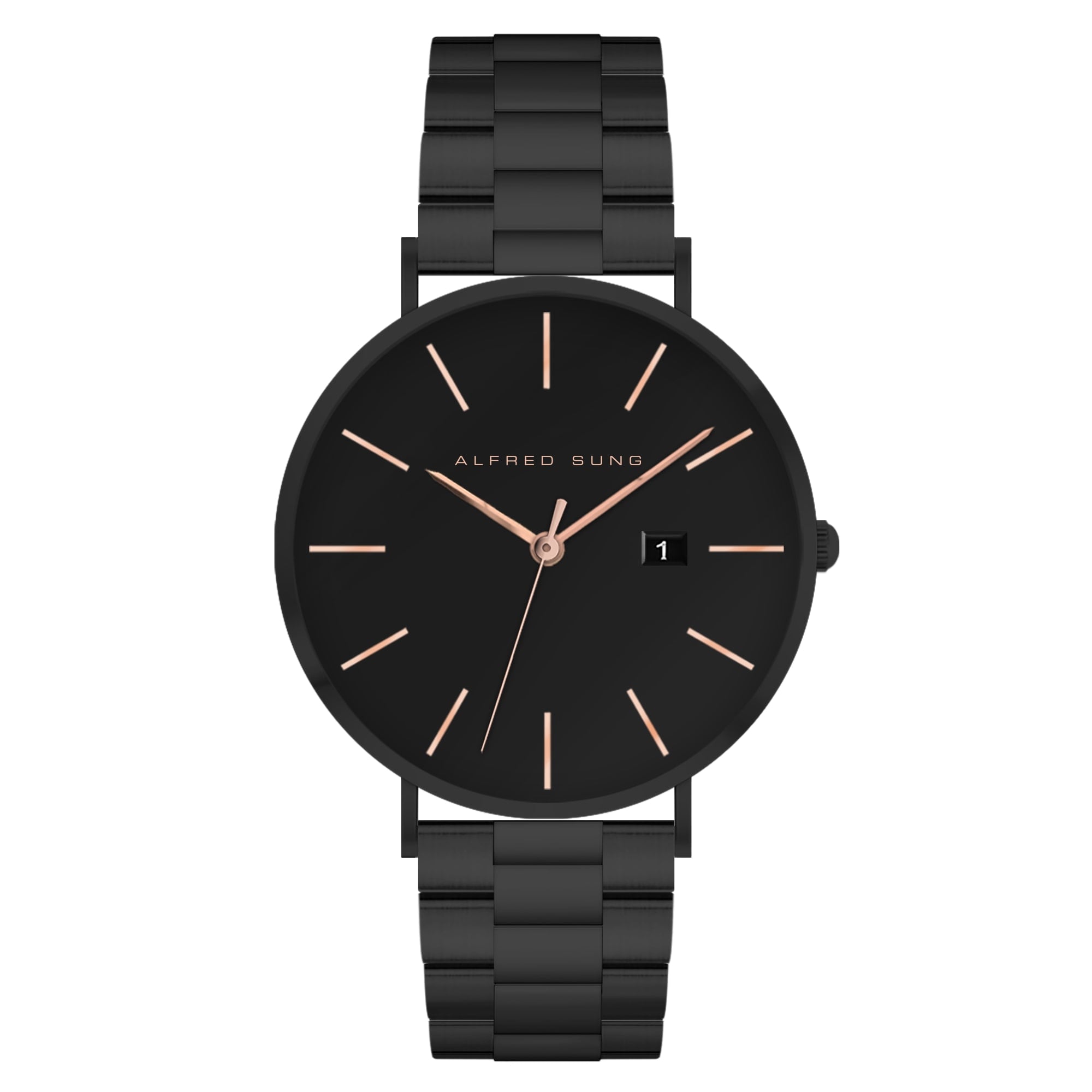 Metropolitan Ultraslim Men’s Watch with Date and Stainless Steel Bracelet ASM-0019