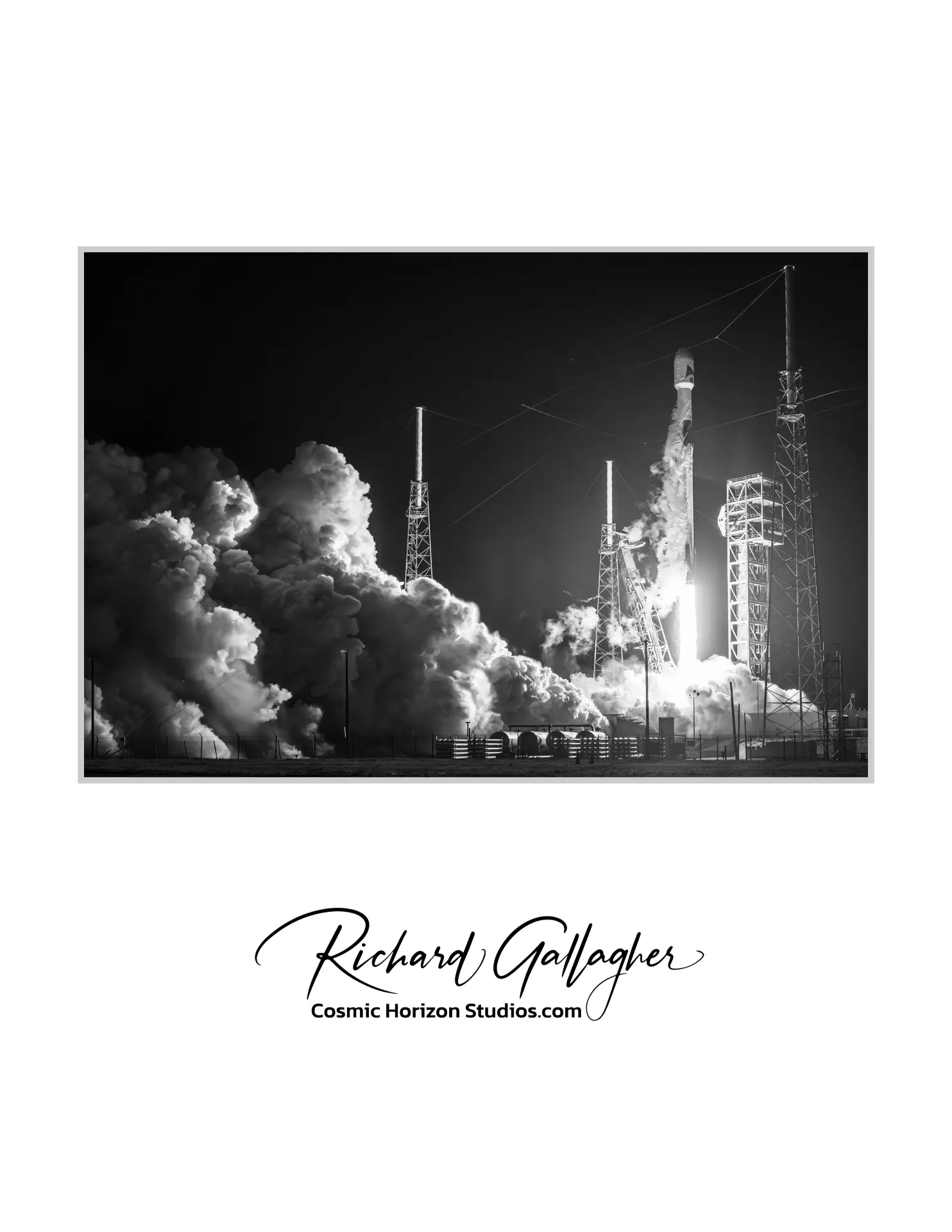  PACE Mission Ignition [Monochrome] - Falcon 9 - NASA x SpaceX