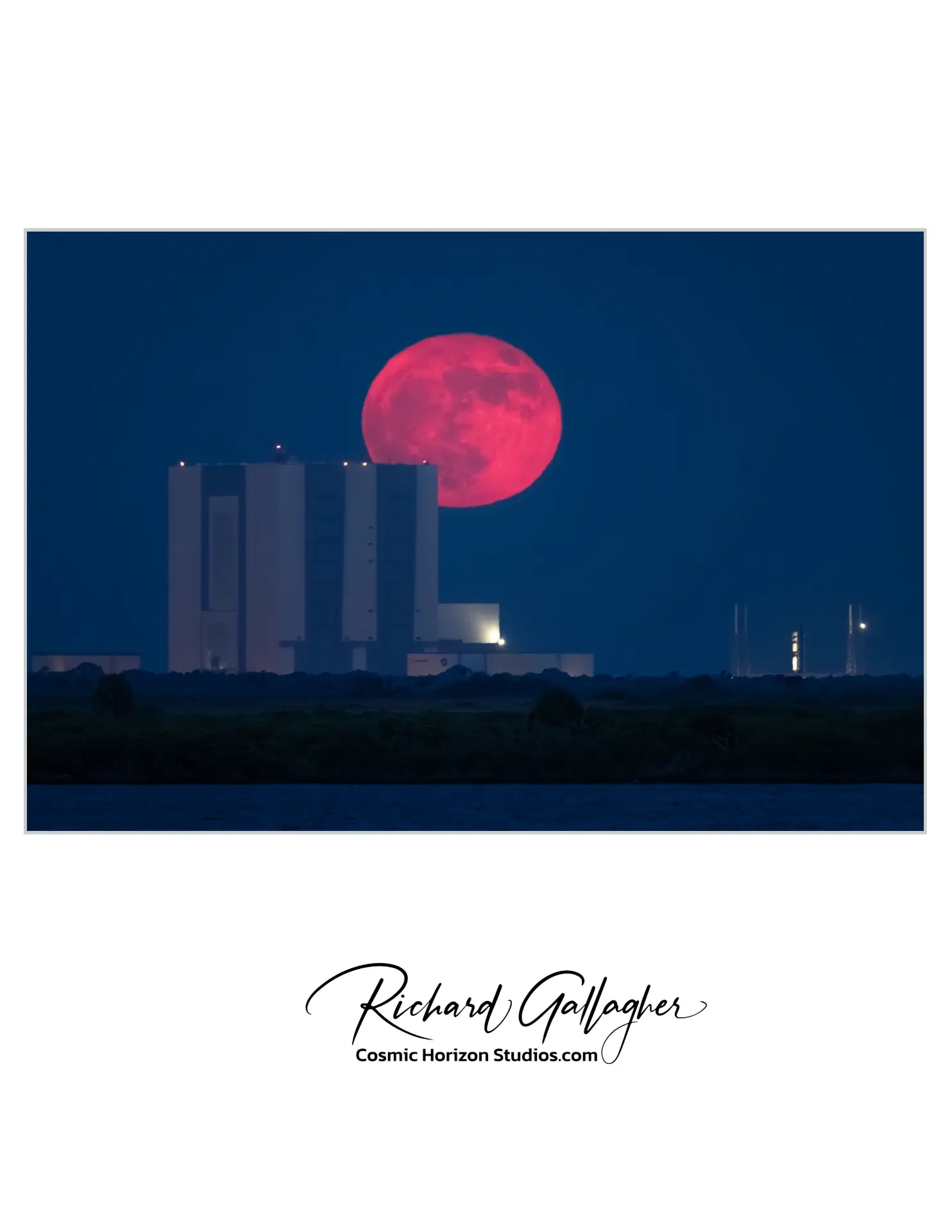 A Celestial Spectacle - Blood Moon Over NASA's VAB  - VAB - NASA