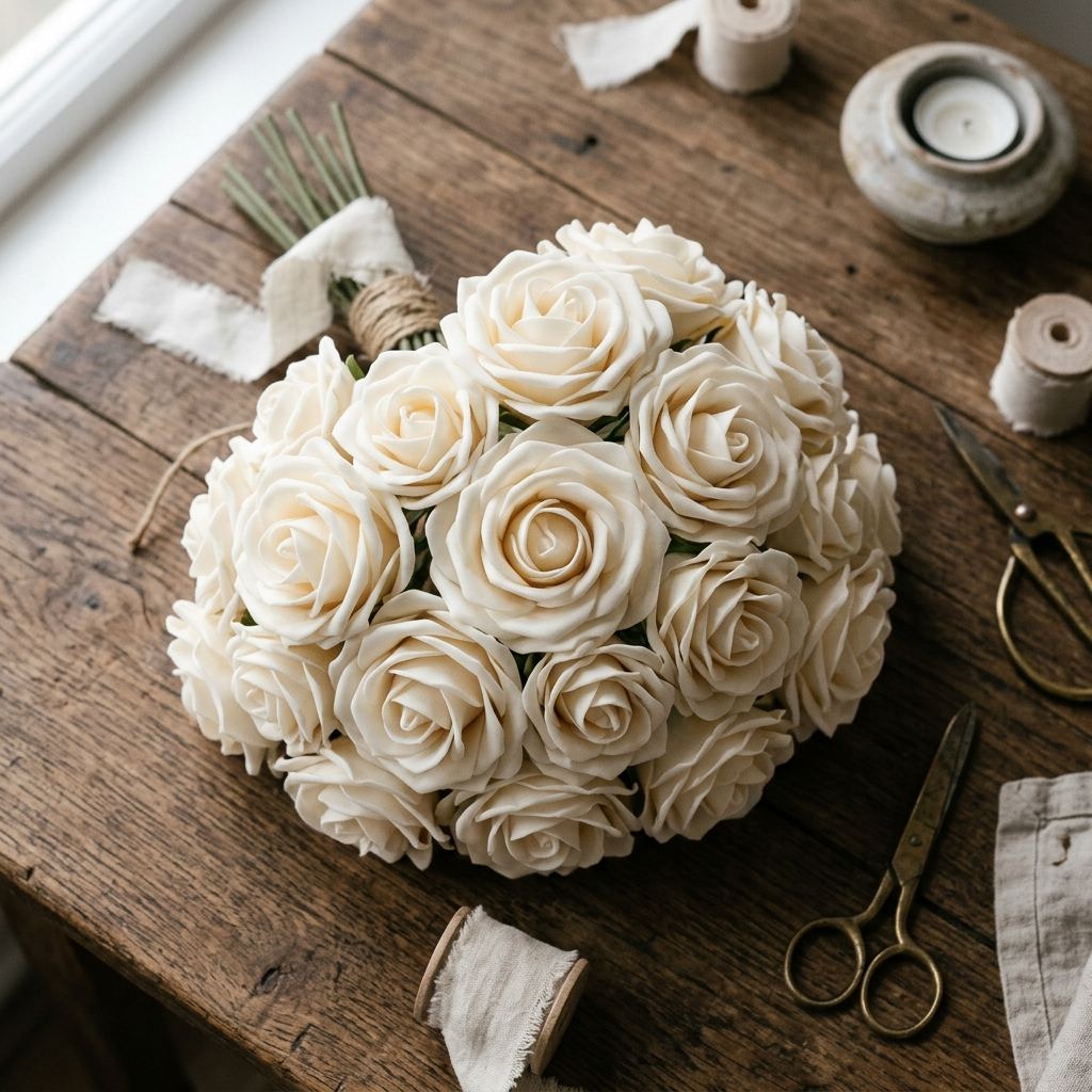 Everlasting Heirloom Rose Set (25 Handcrafted Blooms)