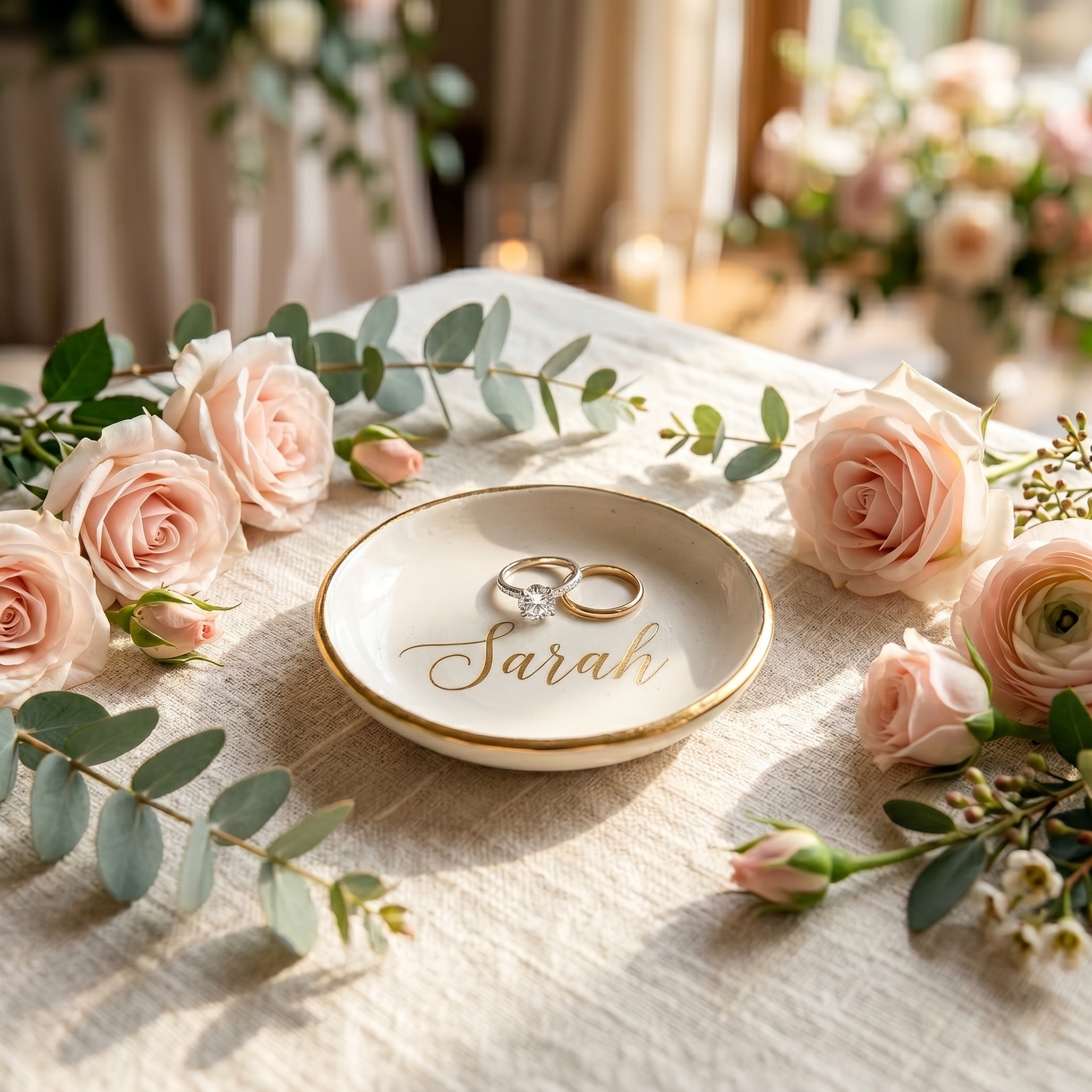 Custom Ceramic Ring Dish | Personalized Heirloom Trinket Tray