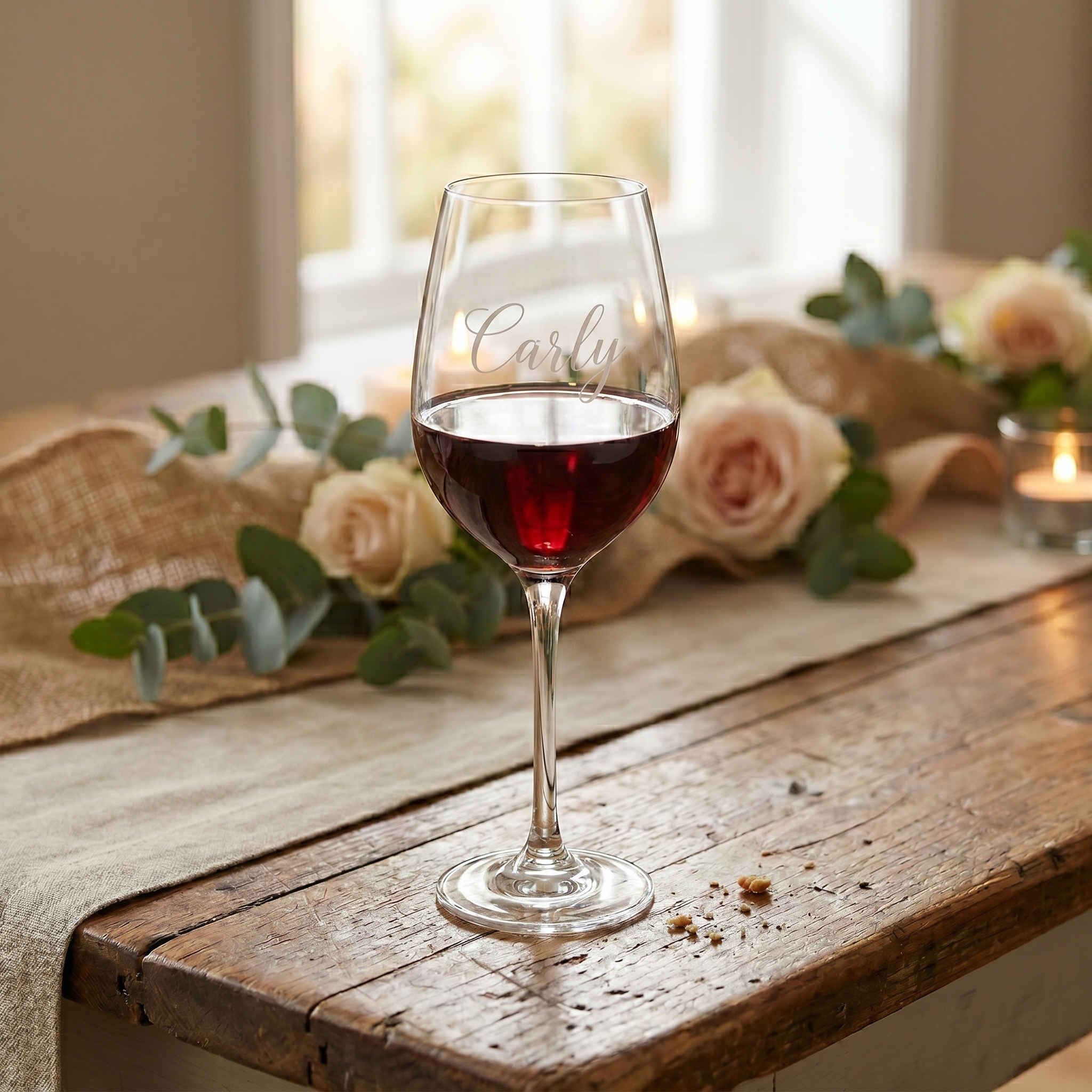 Personlaized Wine glass | Custom Wine glass Wedding Favor 