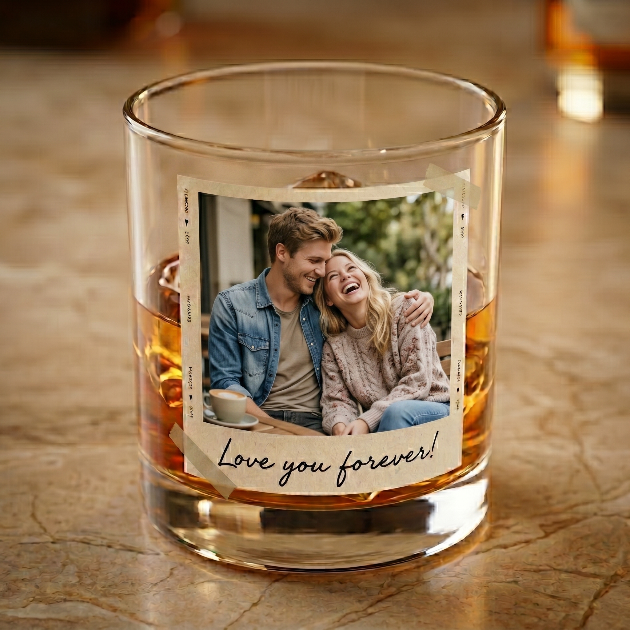 Bespoke Heirloom Photo Whiskey Glass | Father of the Bride & Groom Gift
