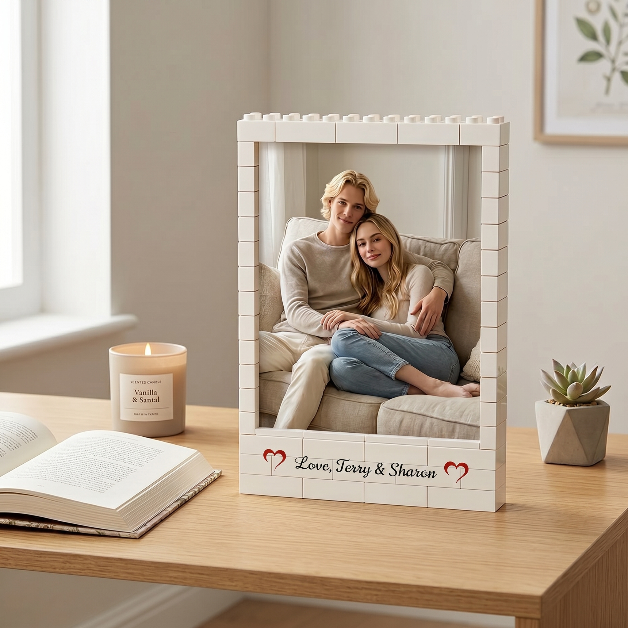Bespoke Heirloom Photo Block Puzzle | Custom Wedding Keepsake