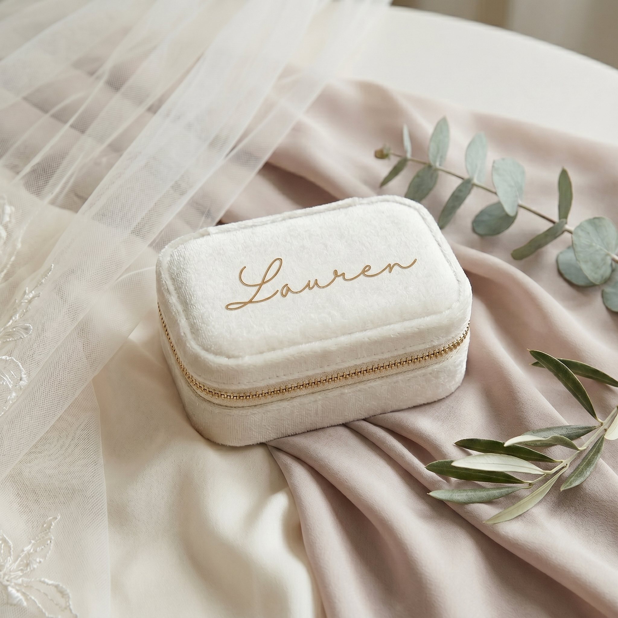 The Heirloom Mini Velvet Jewelry Case | Bespoke Bridesmaid & Travel Box