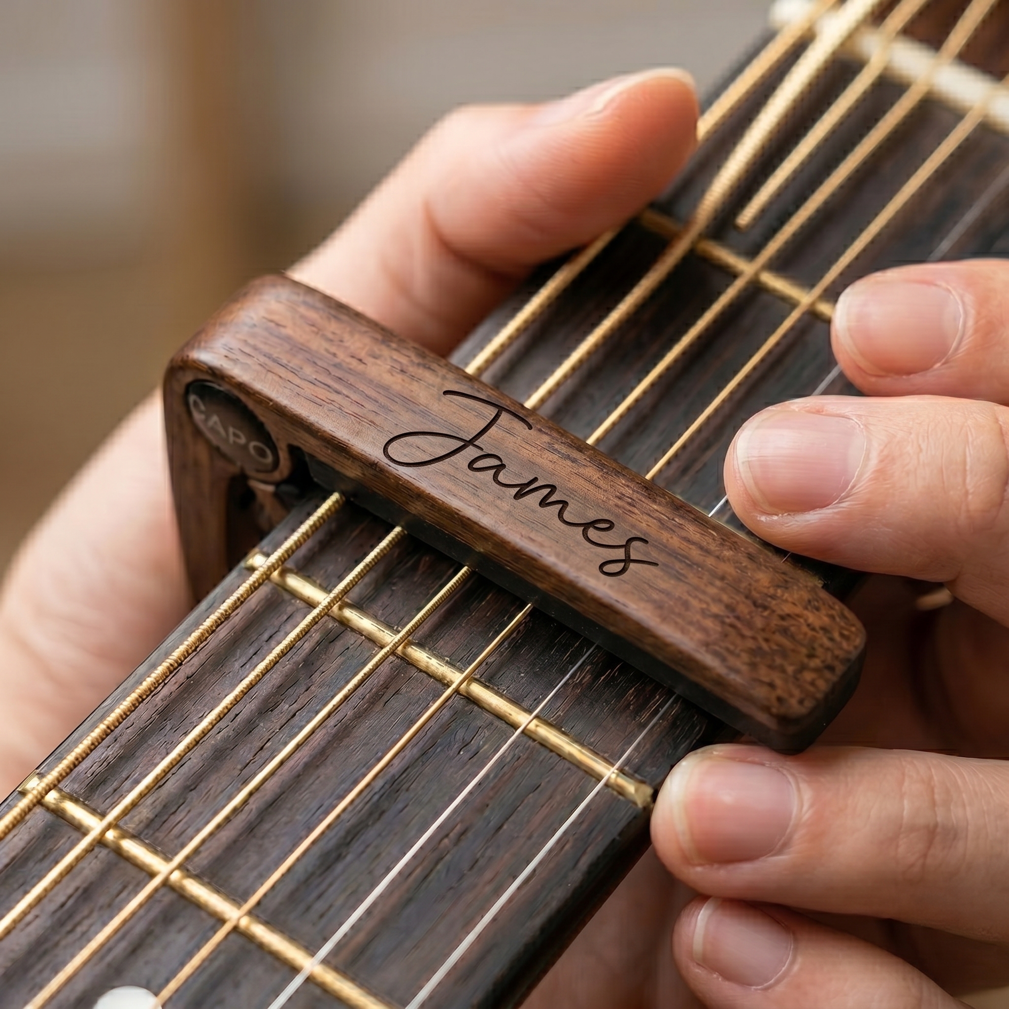 Bespoke Engraved Guitar Capo | Heirloom Musician Keepsake