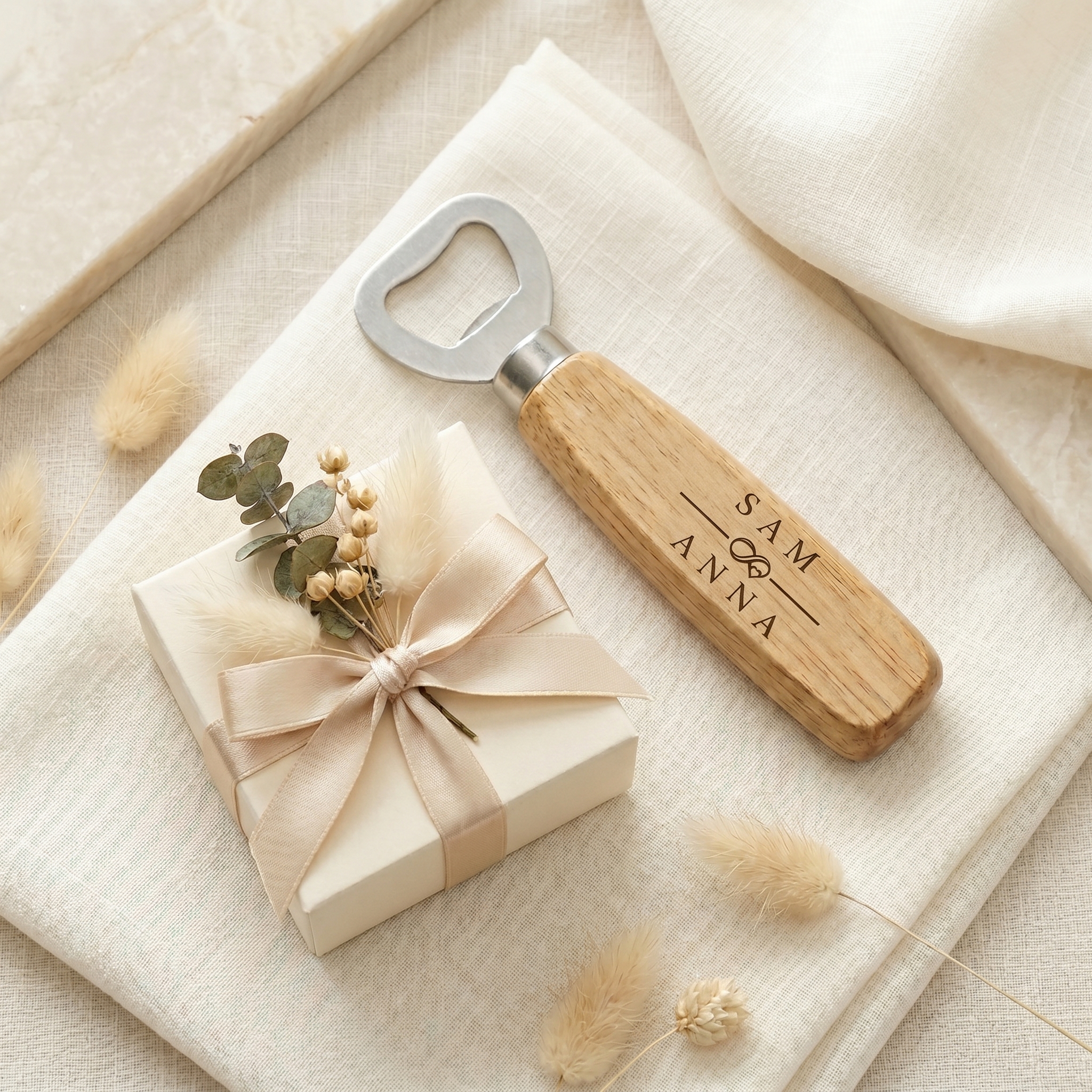 Bespoke Engraved Heirloom Bottle Opener | Artisan Wedding Favors