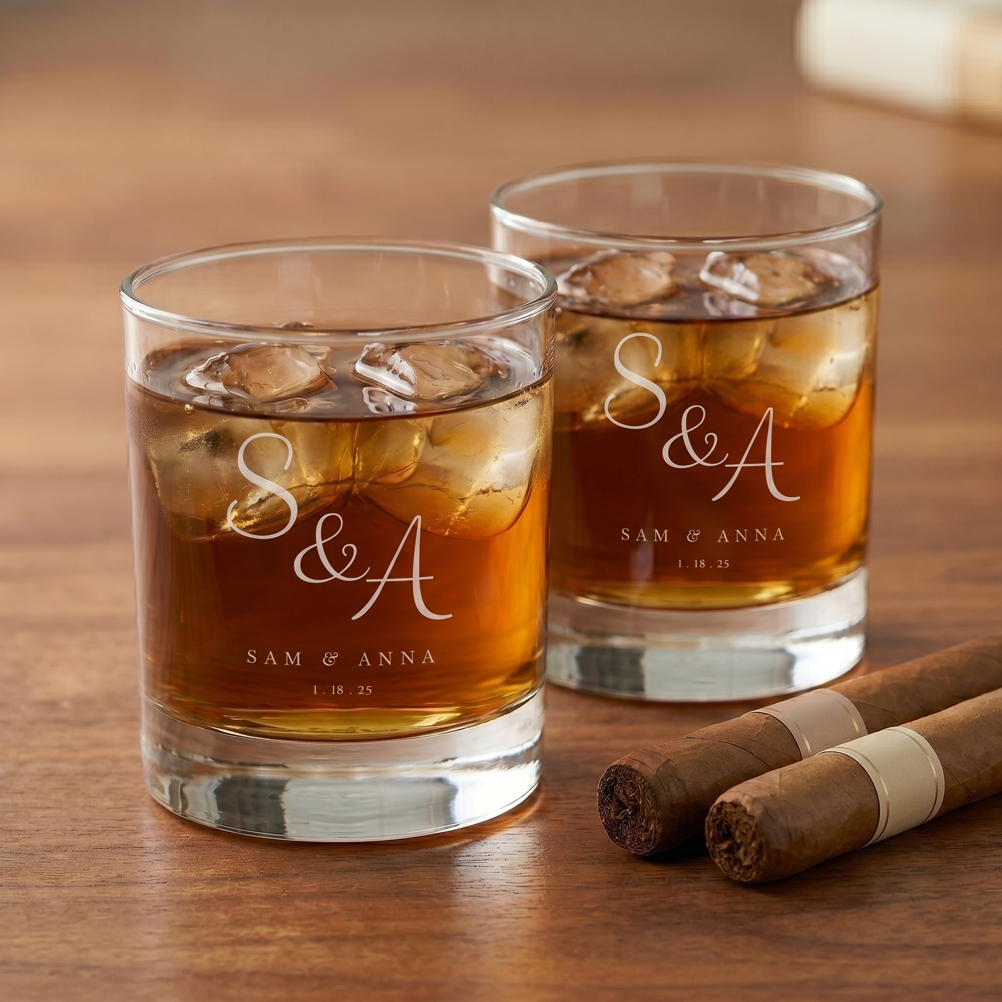 Bespoke Engraved Crystal Whiskey Glass