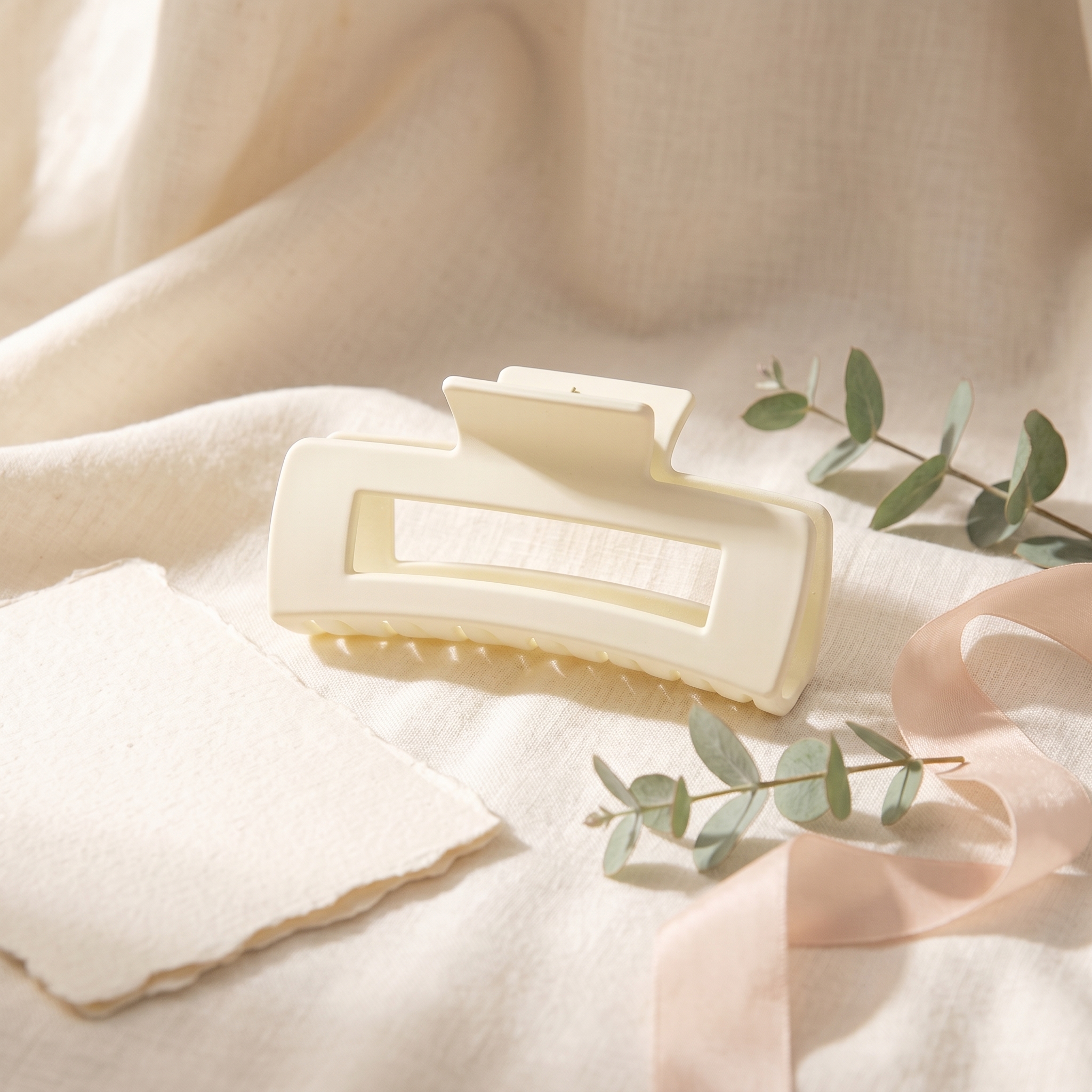 The Bridal Hair Claw | Matte Heirloom Clip for Bridesmaid Proposals
