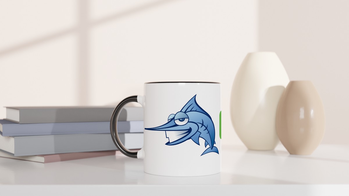 White 11oz Ceramic Mug with Color Inside