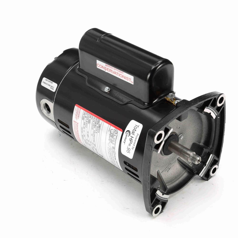 0.95 HP Pool Pump Motor, Capacitor Start/Capacitor Run, 3450(1), 48Y Frame, ODP, 115/230 V, 60 HZ