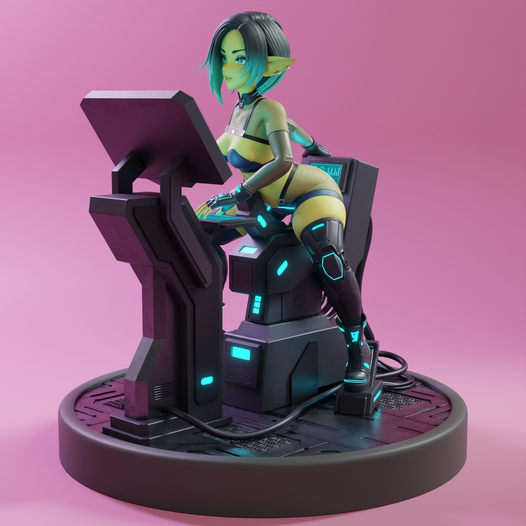 Goblin Girl Cyberpunk