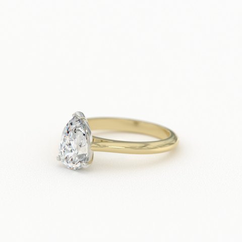 Pear Cut Three-Prong Solitaire Product Photo