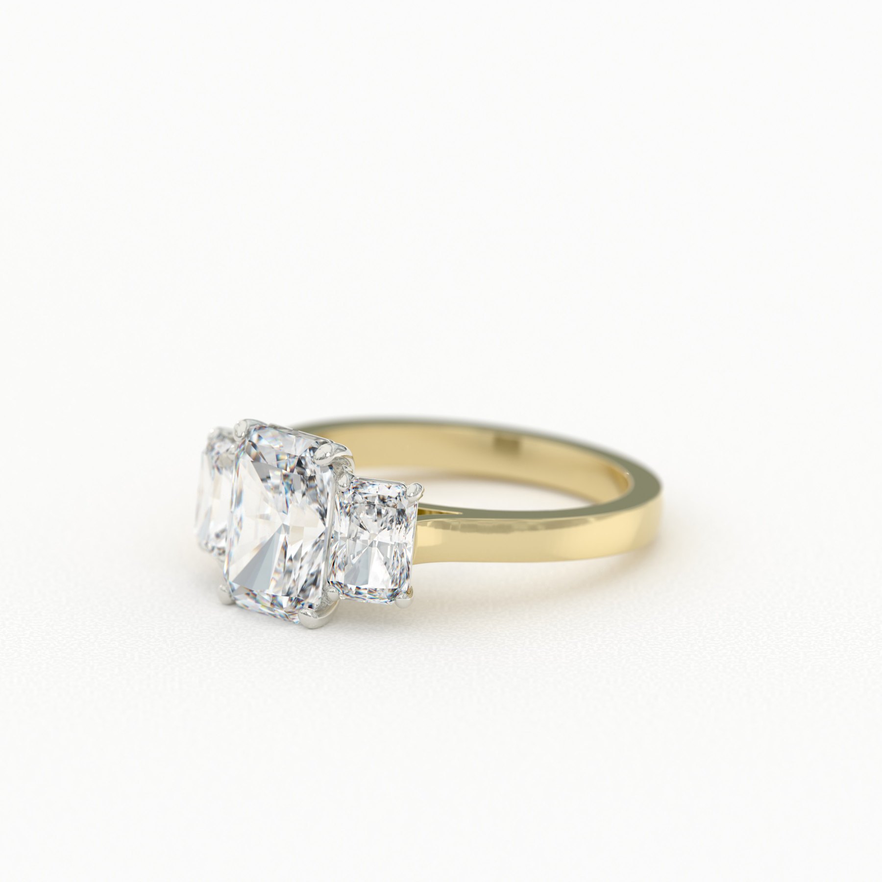 3 Stone Radiant Cut Ring