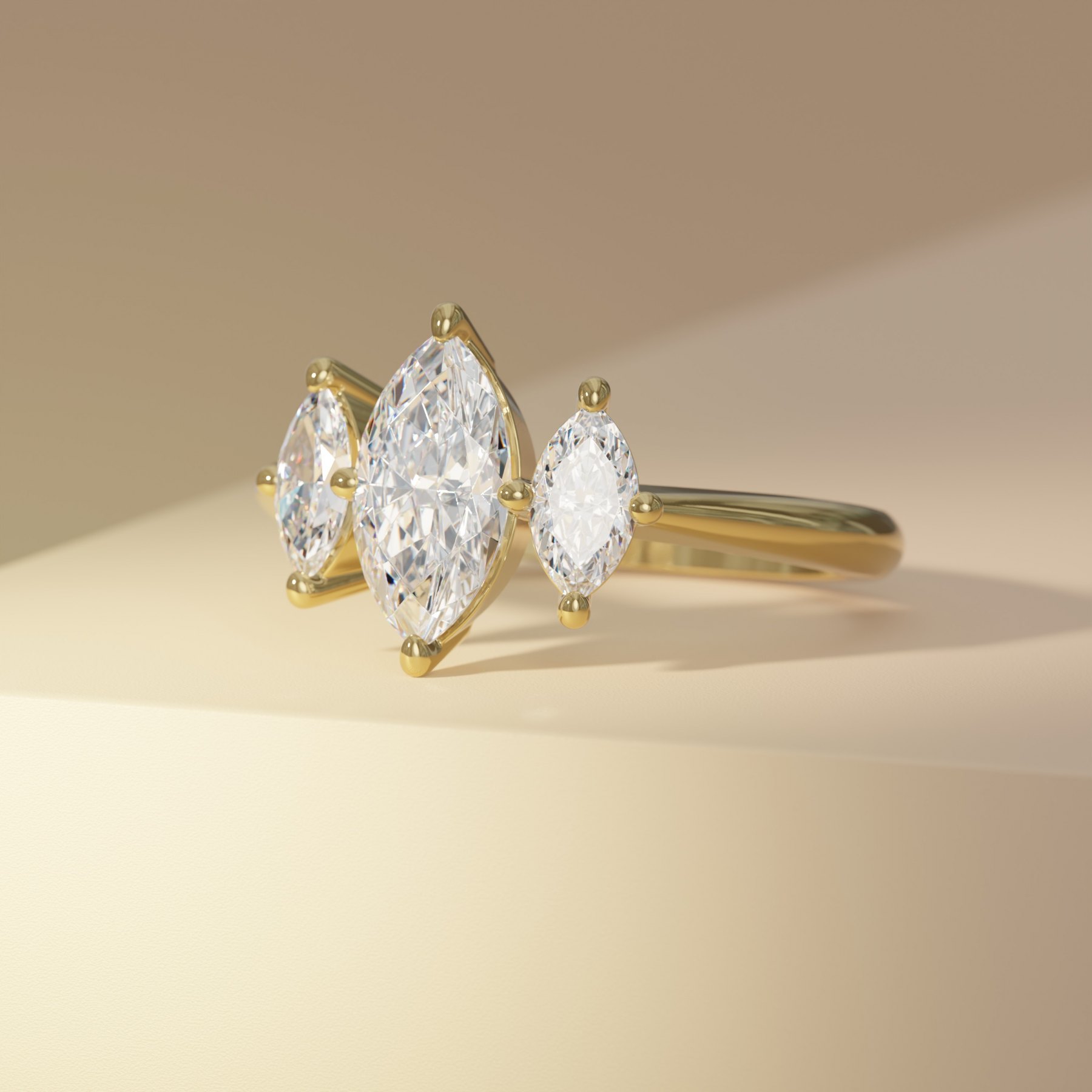 Triple Marquise Three Stone