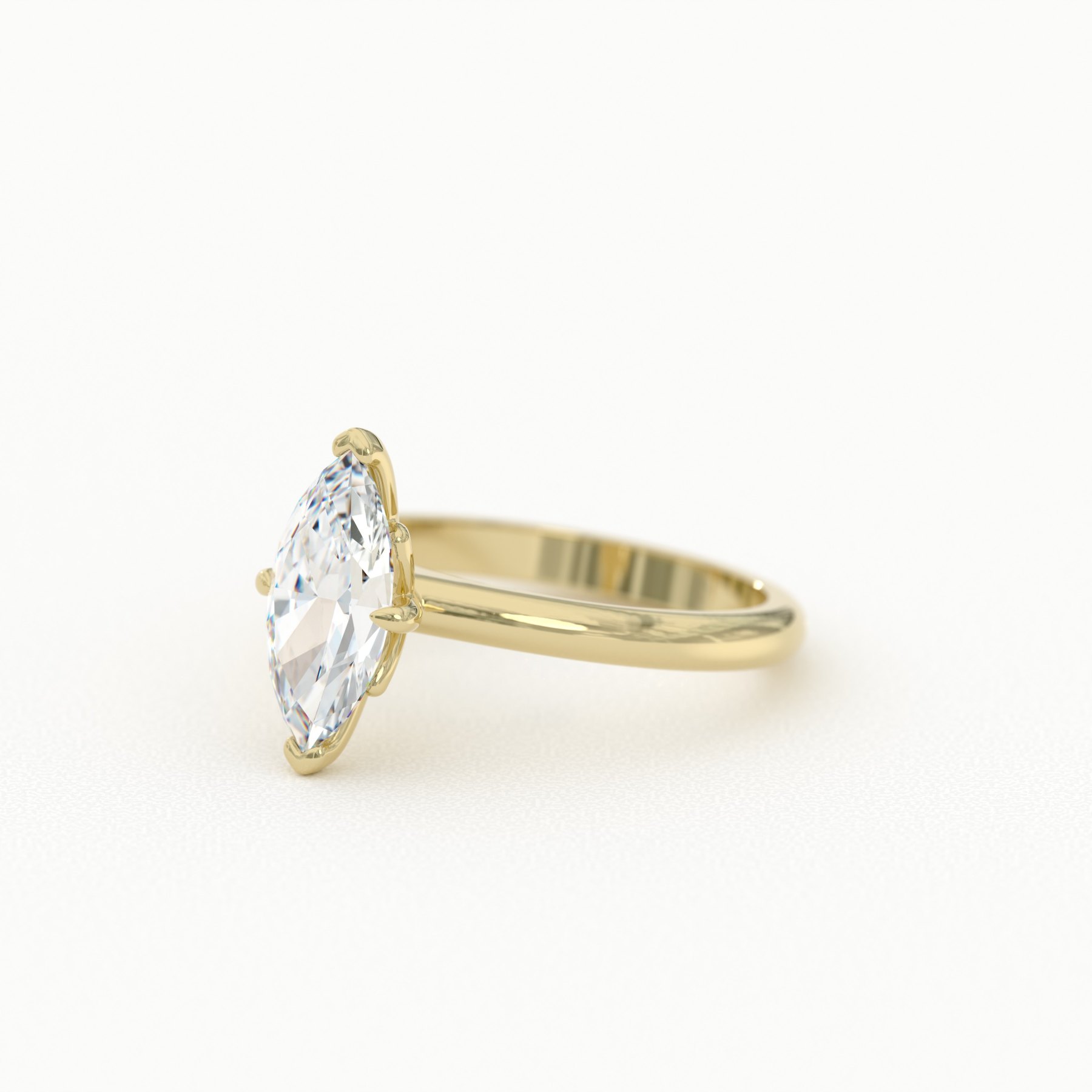 Marquise Cut Solitaire with Tulip Setting