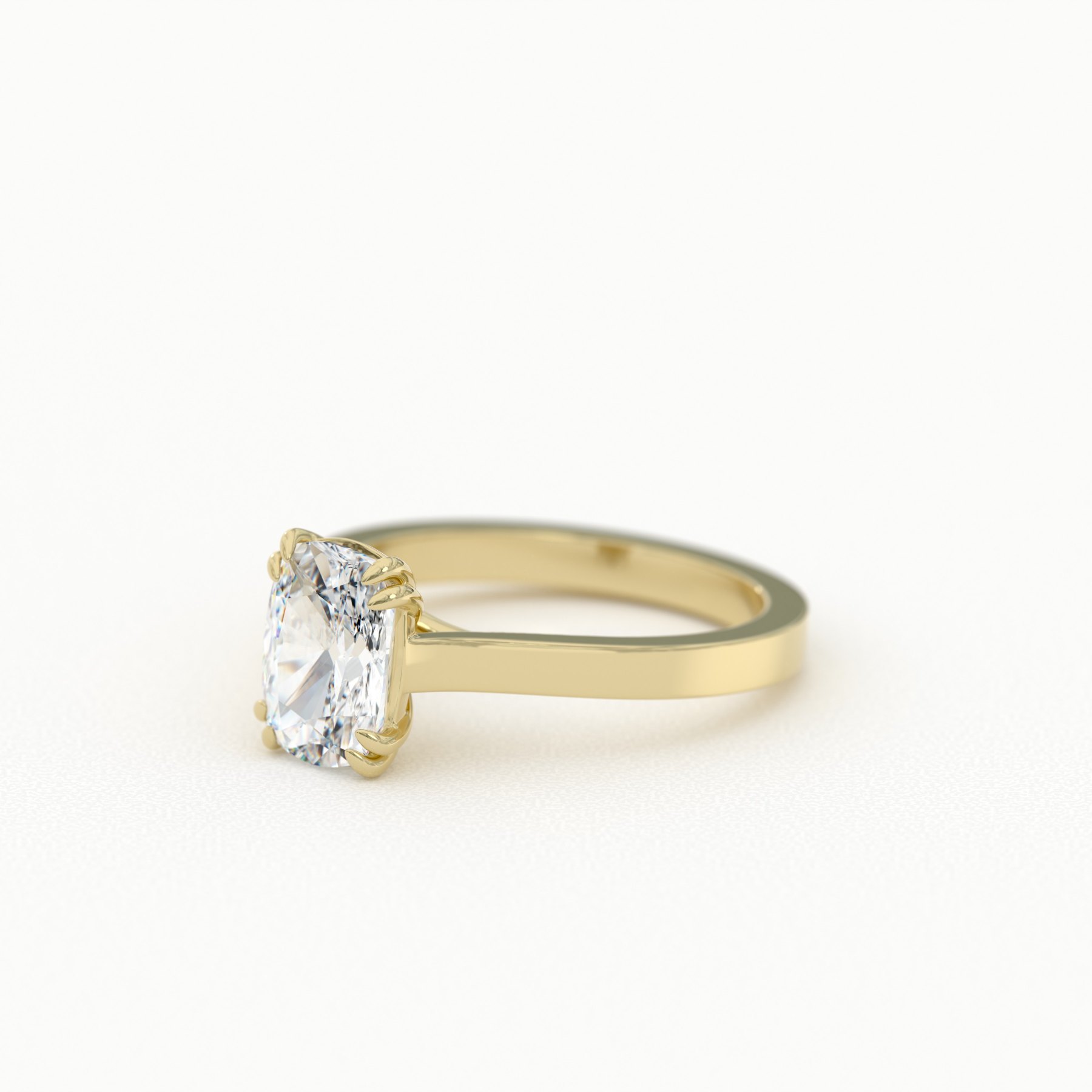 Old Mine Cushion Cut Solitaire with Double-Prong Trellis