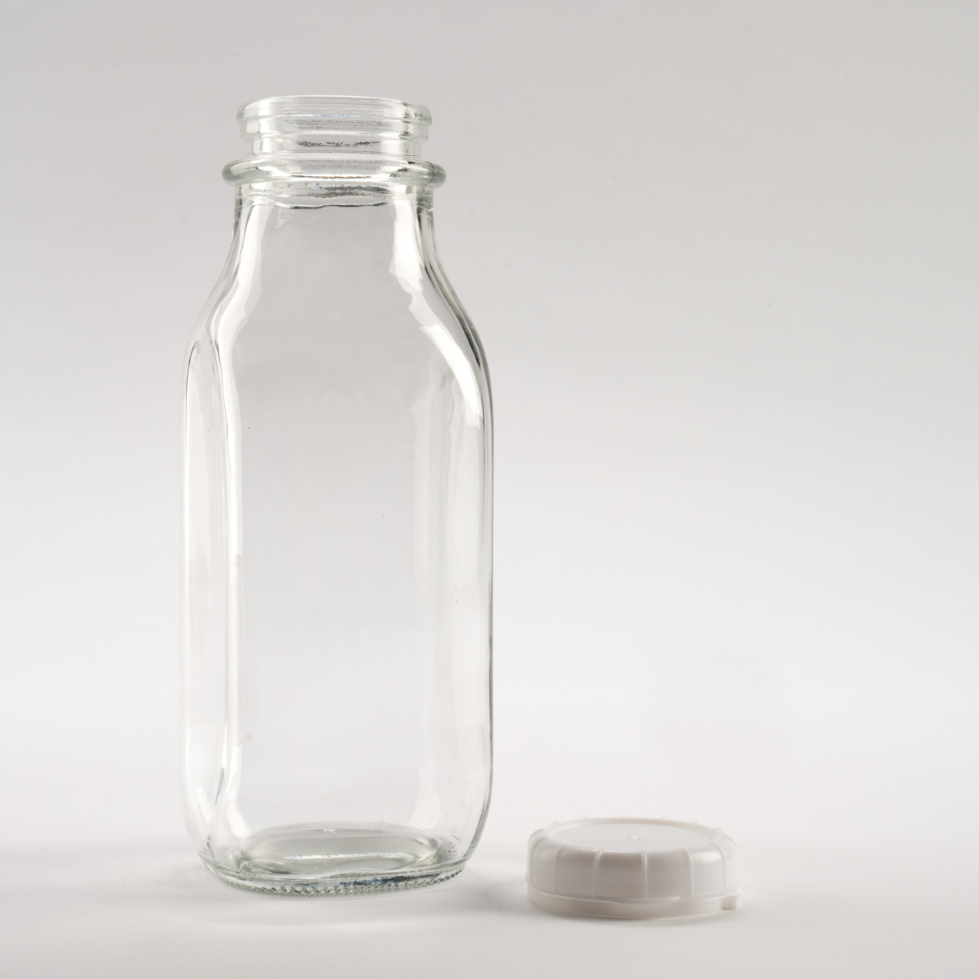  16 oz Glass Juice Bottles With Caps (2 Pack