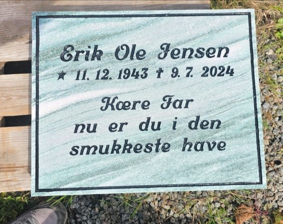 Eksempel på gravsten
