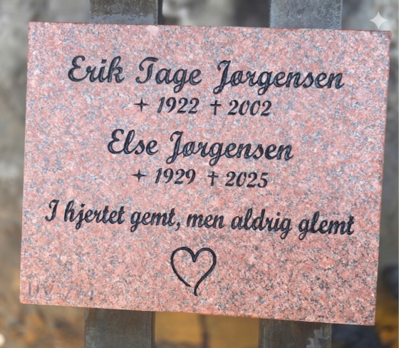 Eksempel på gravsten