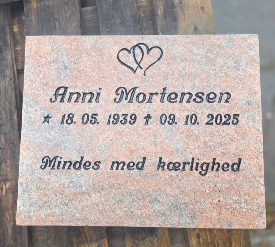 Eksempel på gravsten