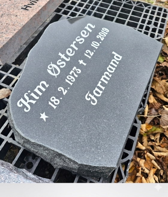 Eksempel på gravsten
