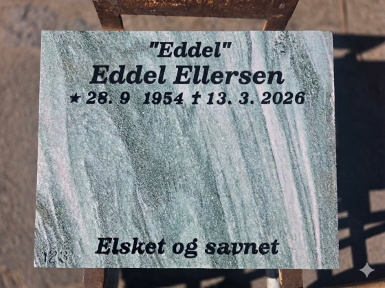 Eksempel på gravsten