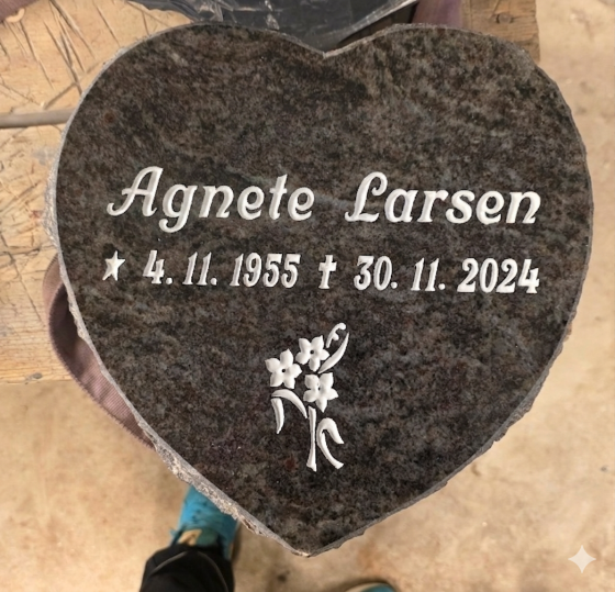 Eksempel på gravsten