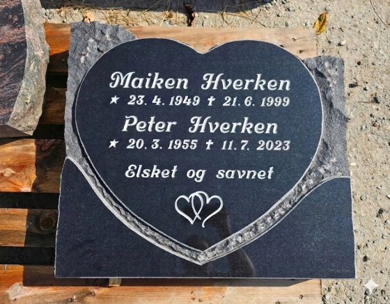 Eksempel på gravsten