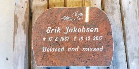 Eksempel på gravsten