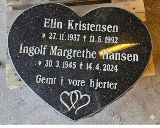 Eksempel på gravsten