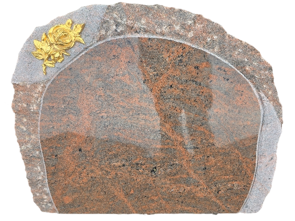 Multicolor granit med bronzedekoration