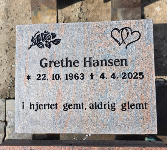 Eksempel på gravsten