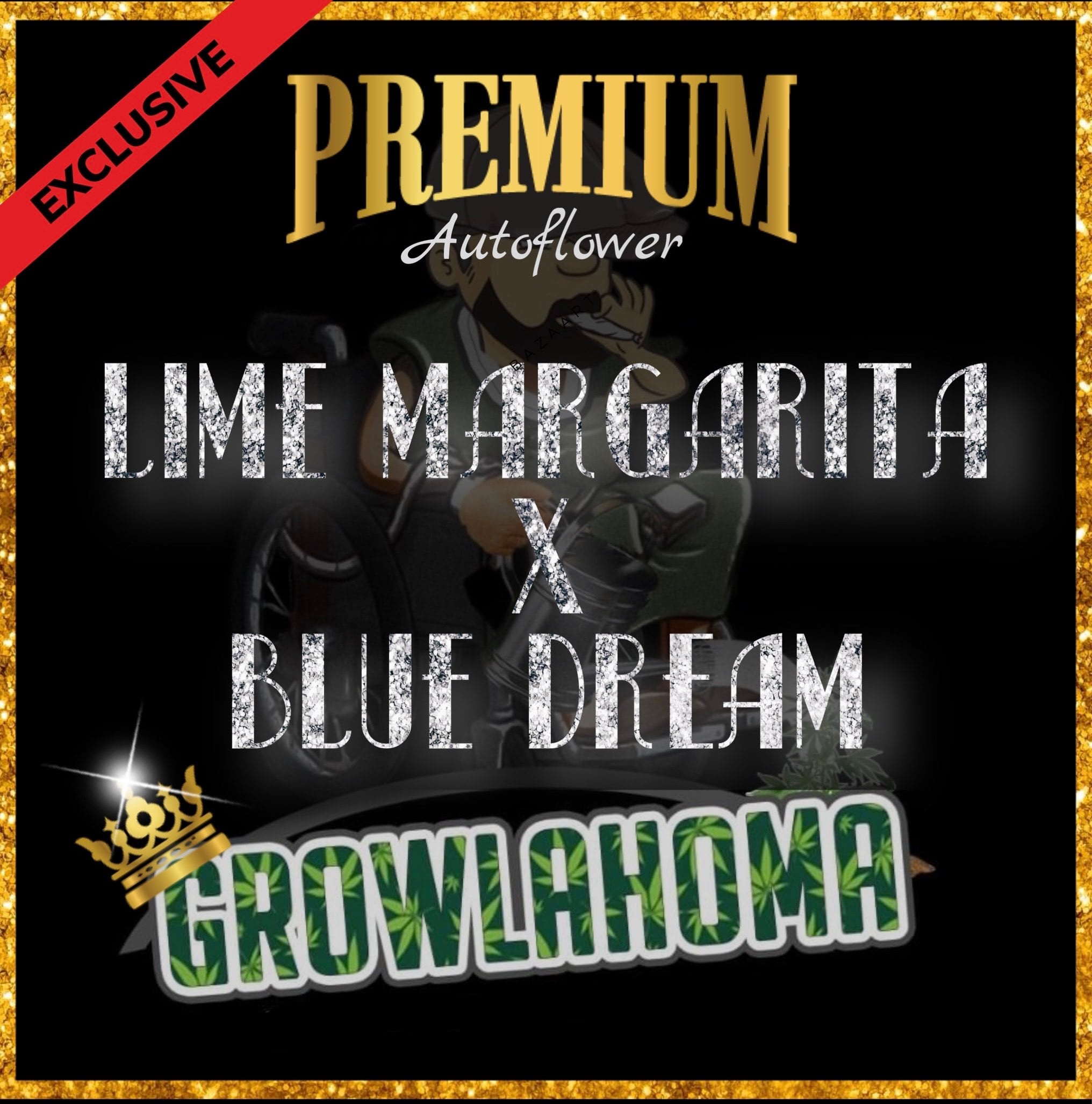 Pack of 3 Growlahoma Tshirts  Lime Margarita x Blue Dream Logo 