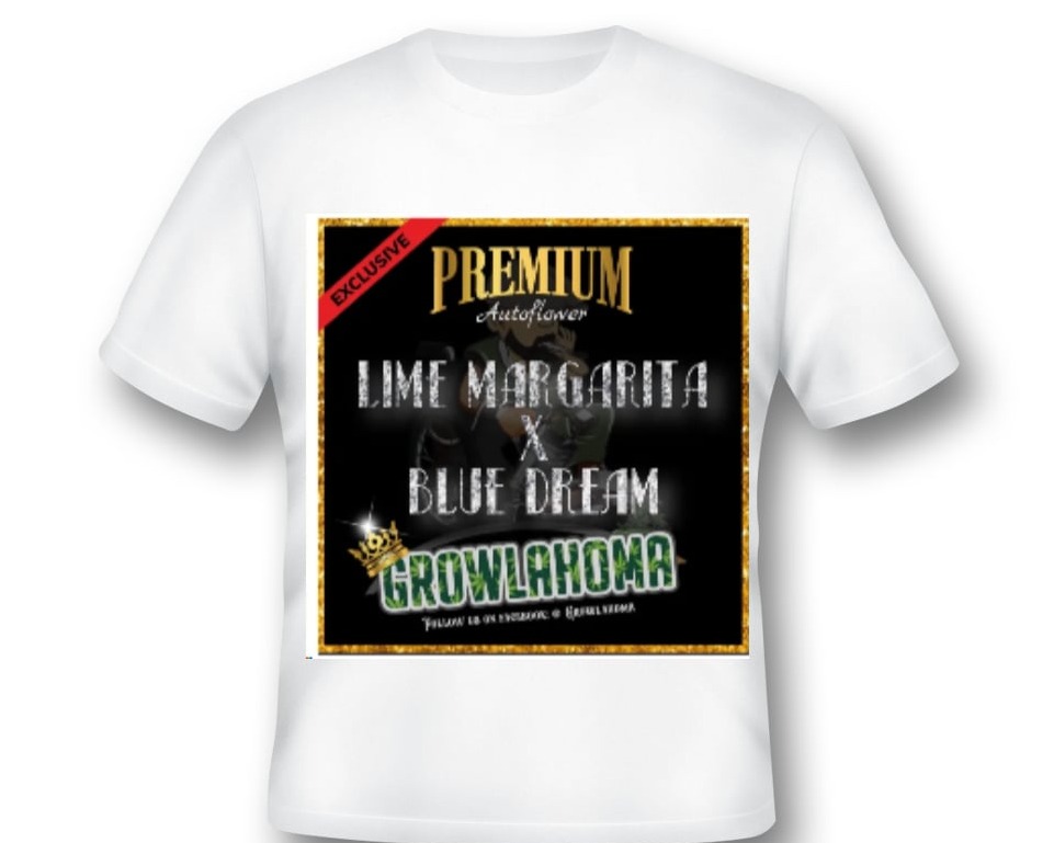 Pack of 5 Growlahoma Tshirts  Lime Margarita x Blue Dream Logo 