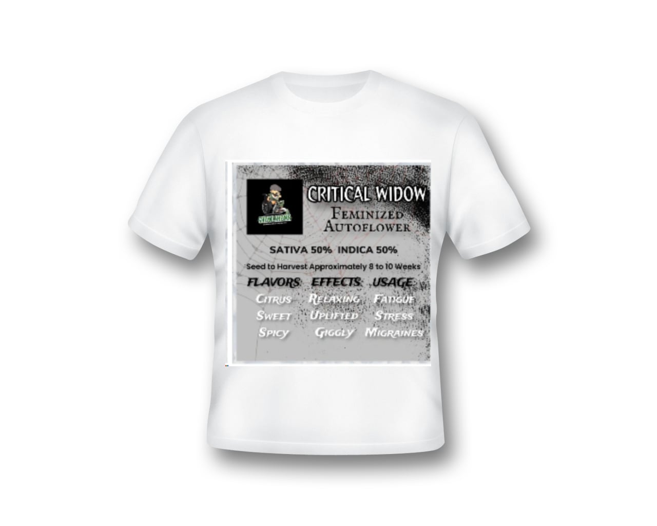 Growlahoma Tshirts with The Critical Widow Logo 