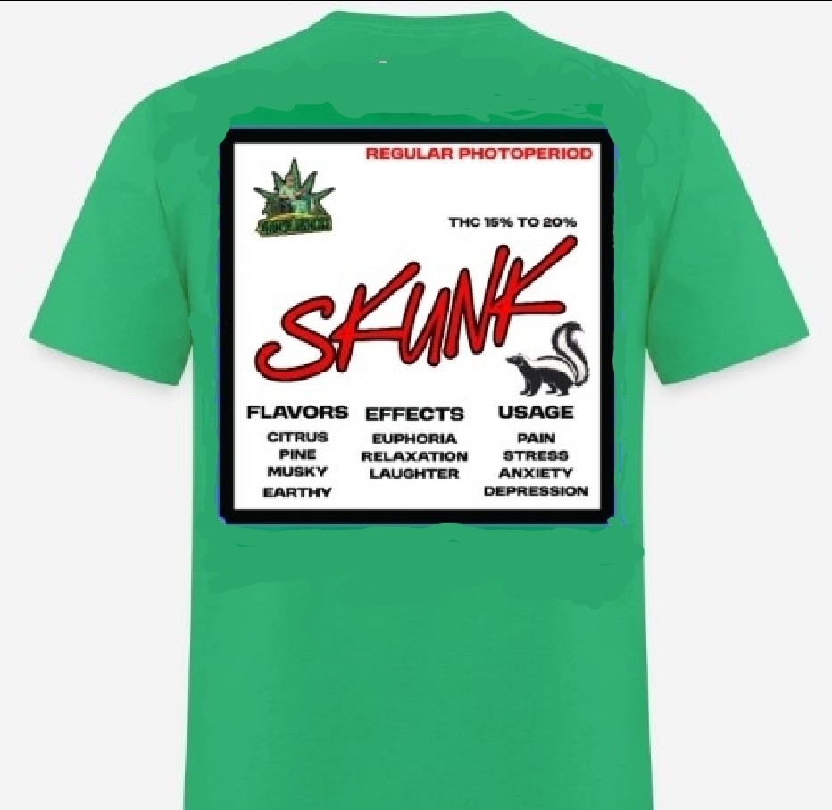 Growlahoma Tshirts with REG PHOTO Skunk Logo 