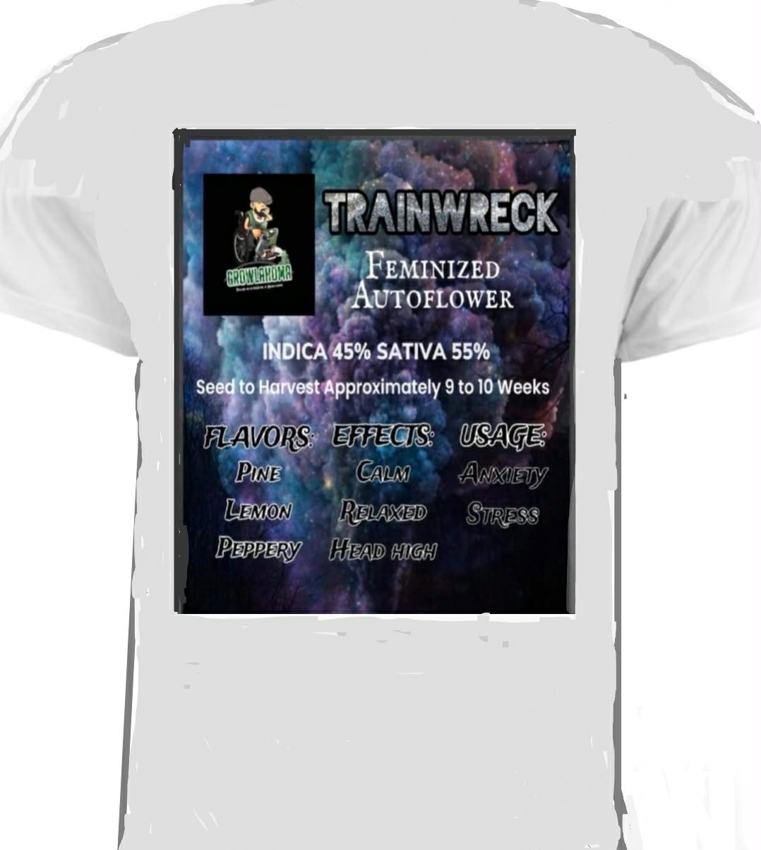 Growlahoma t-shirt with the Trainwreck Logo    from Dutch Passion