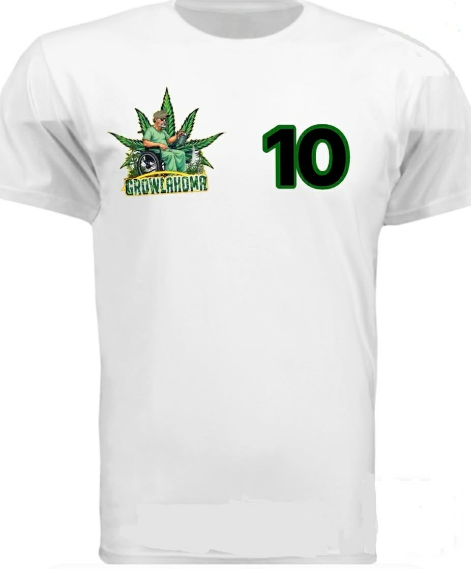 Growlahoma t-shirt with the TOP GUN X CRYSTAL BALL Logo