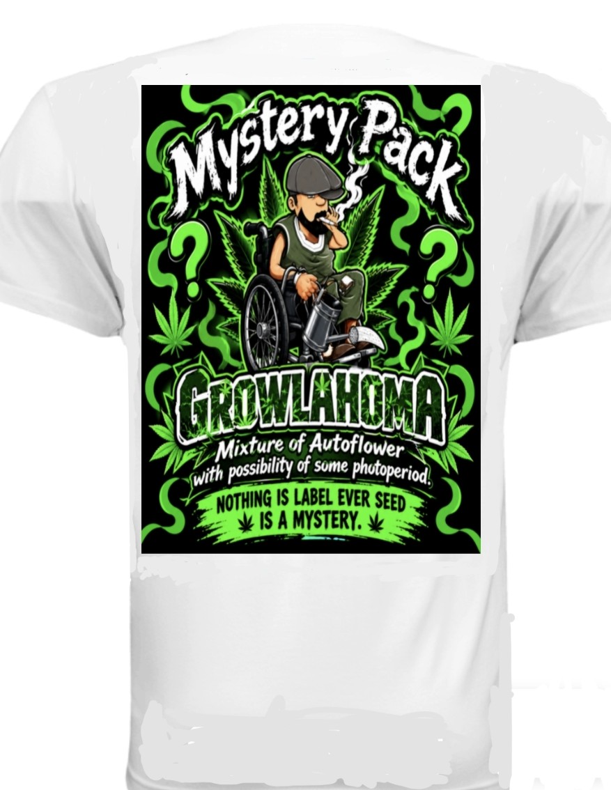 Awesome White tshirt with Growlahoma Mystery Logo