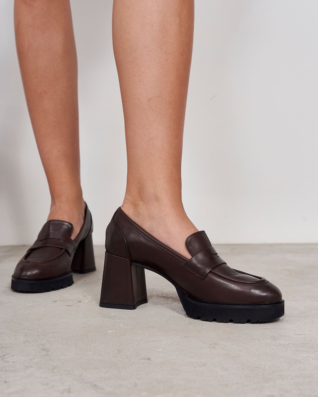 Коричневые лоферы из натуральной кожи - Image 2 of 6