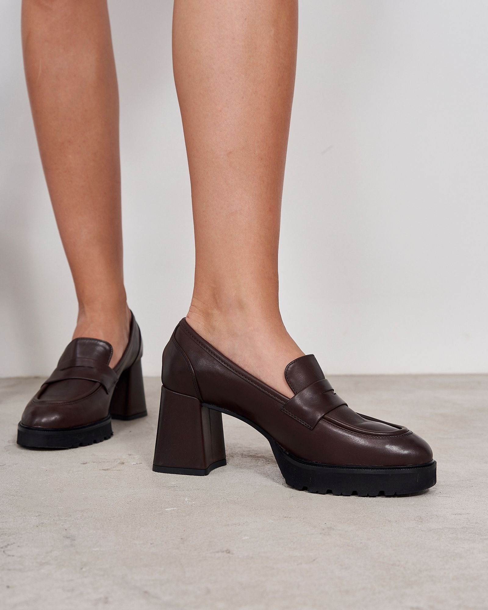 Коричневые лоферы из натуральной кожи - Image 2 of 6