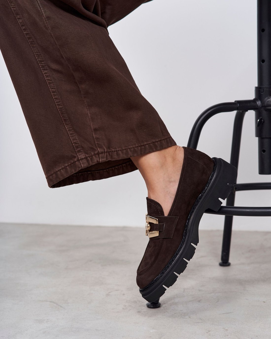 Темно-коричневые замшевые лоферы - Image 2 of 6