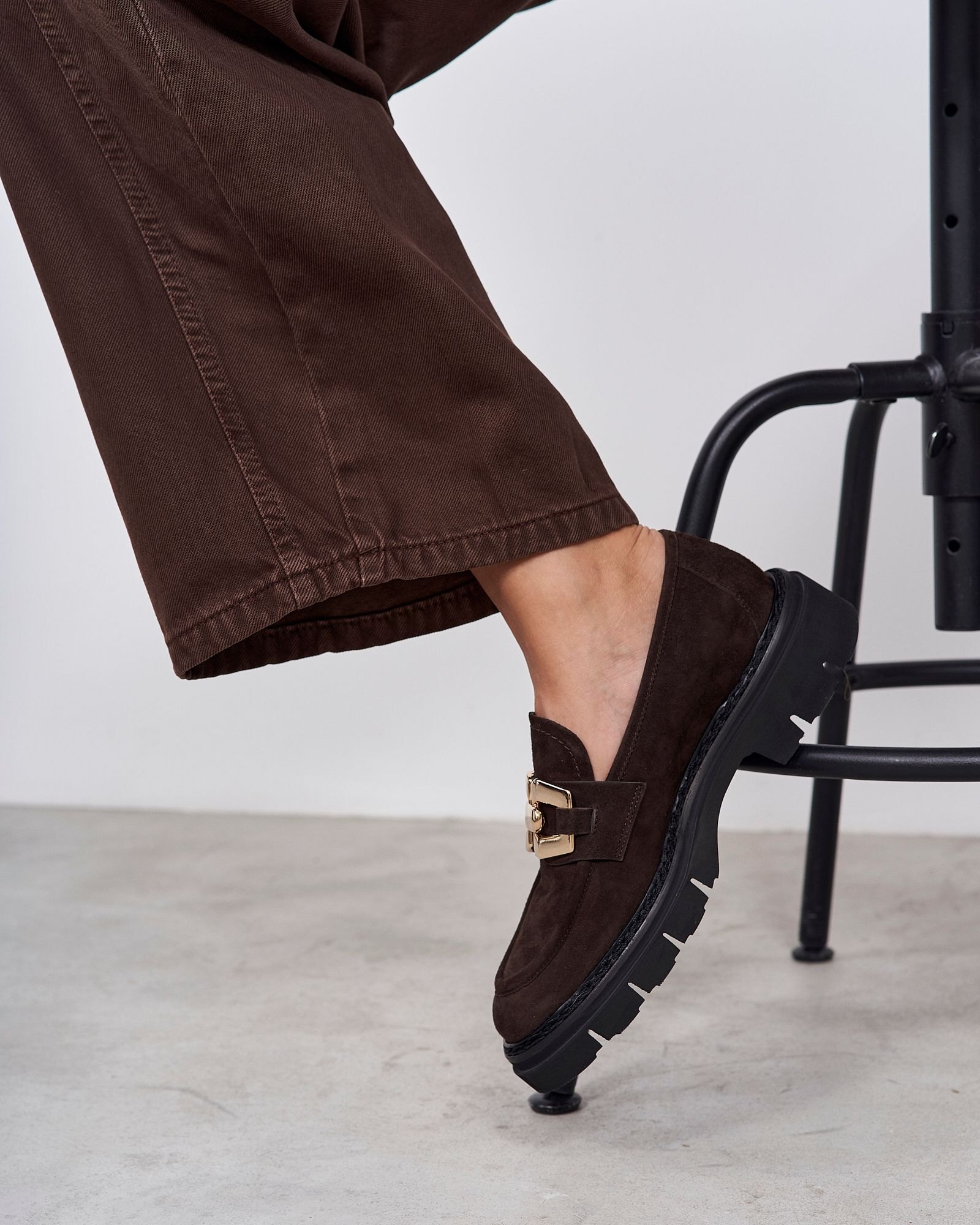 Темно-коричневые замшевые лоферы - Image 2 of 6