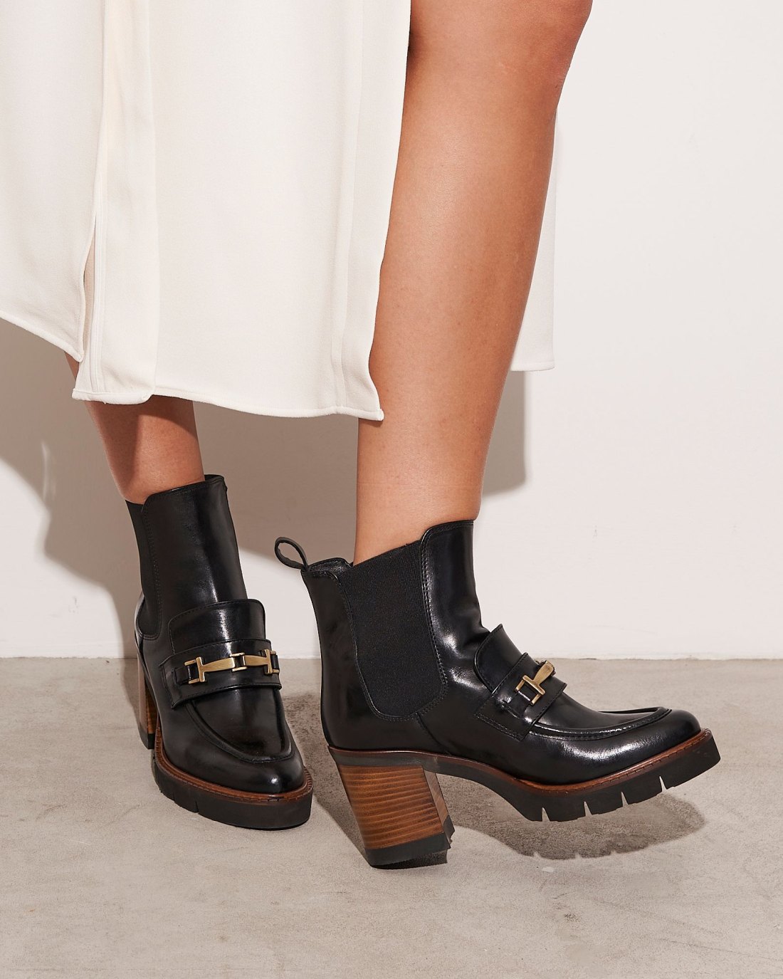 Черные кожаные ботинки на каблуке - Image 5 of 5