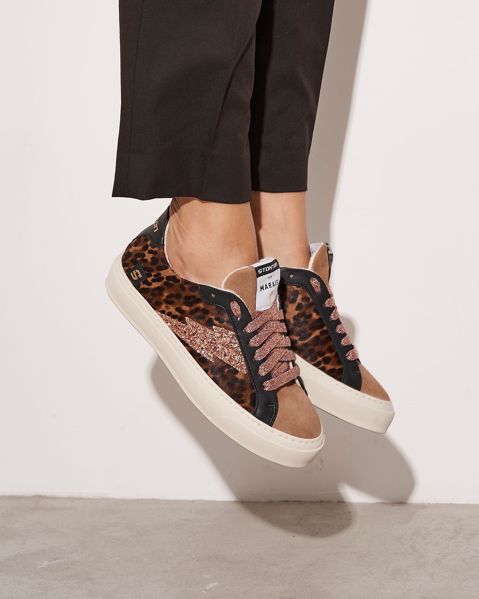 Кеды с леопардовым принтом и блестящими деталями - Image 2 of 6