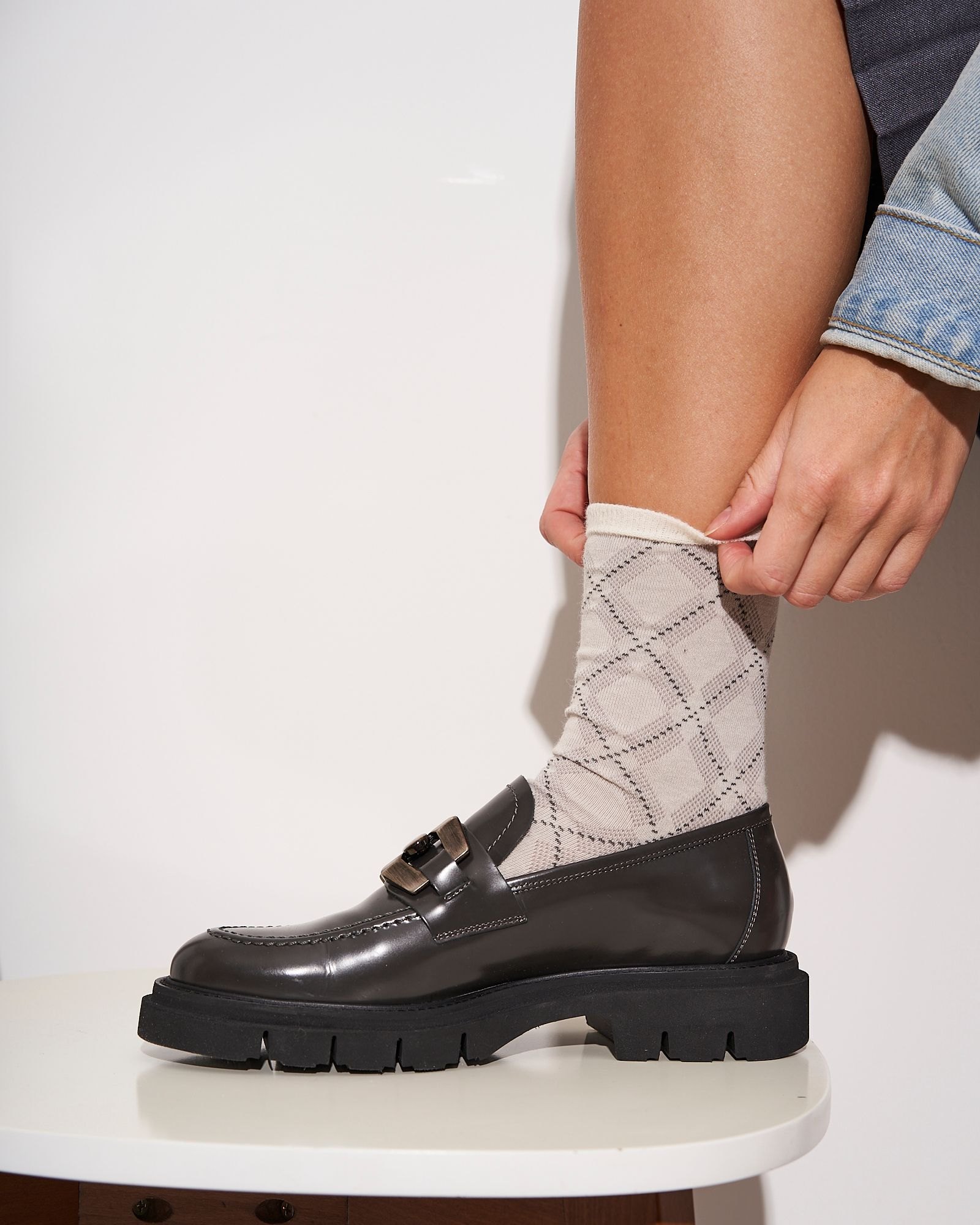 Серые кожаные мокасины - Image 5 of 5