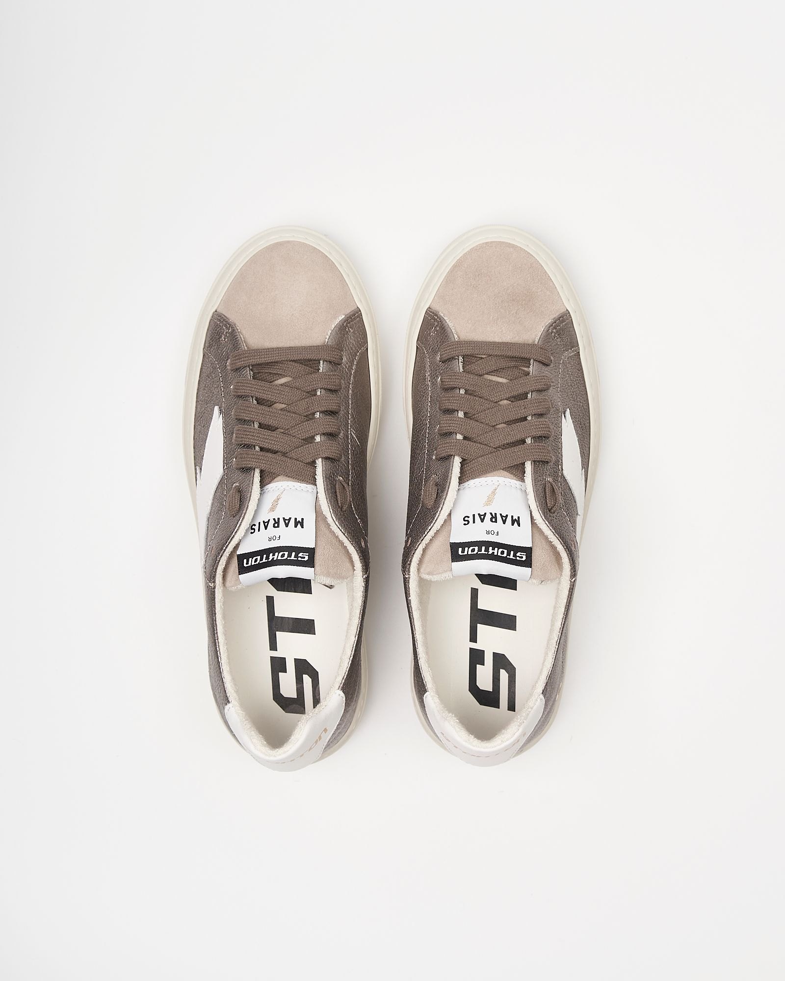 Бежевые кеды из натуральной кожи - Image 3 of 6